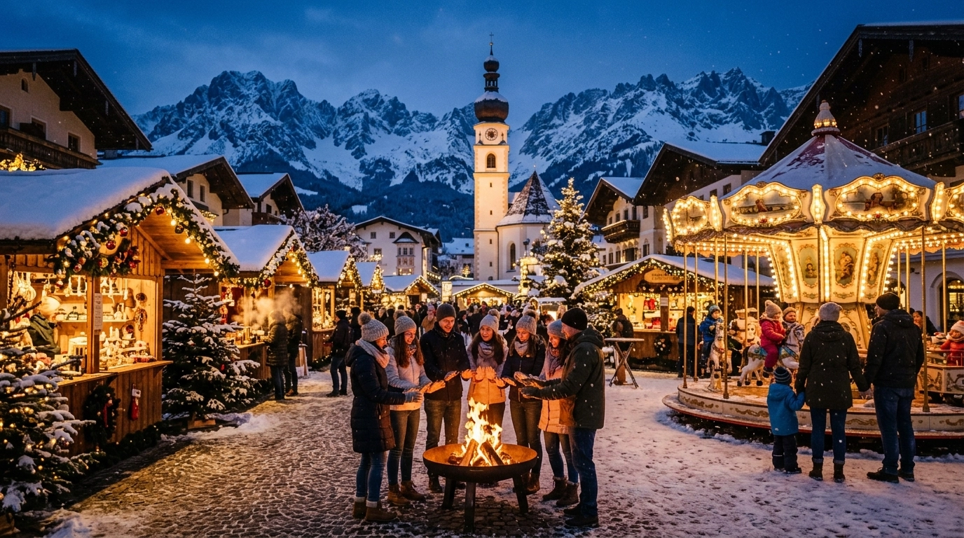 Adventmarkt St. Johann in Tirol 2026 – Tiroler Weihnachtszauber in den Kitzbüheler Alpen