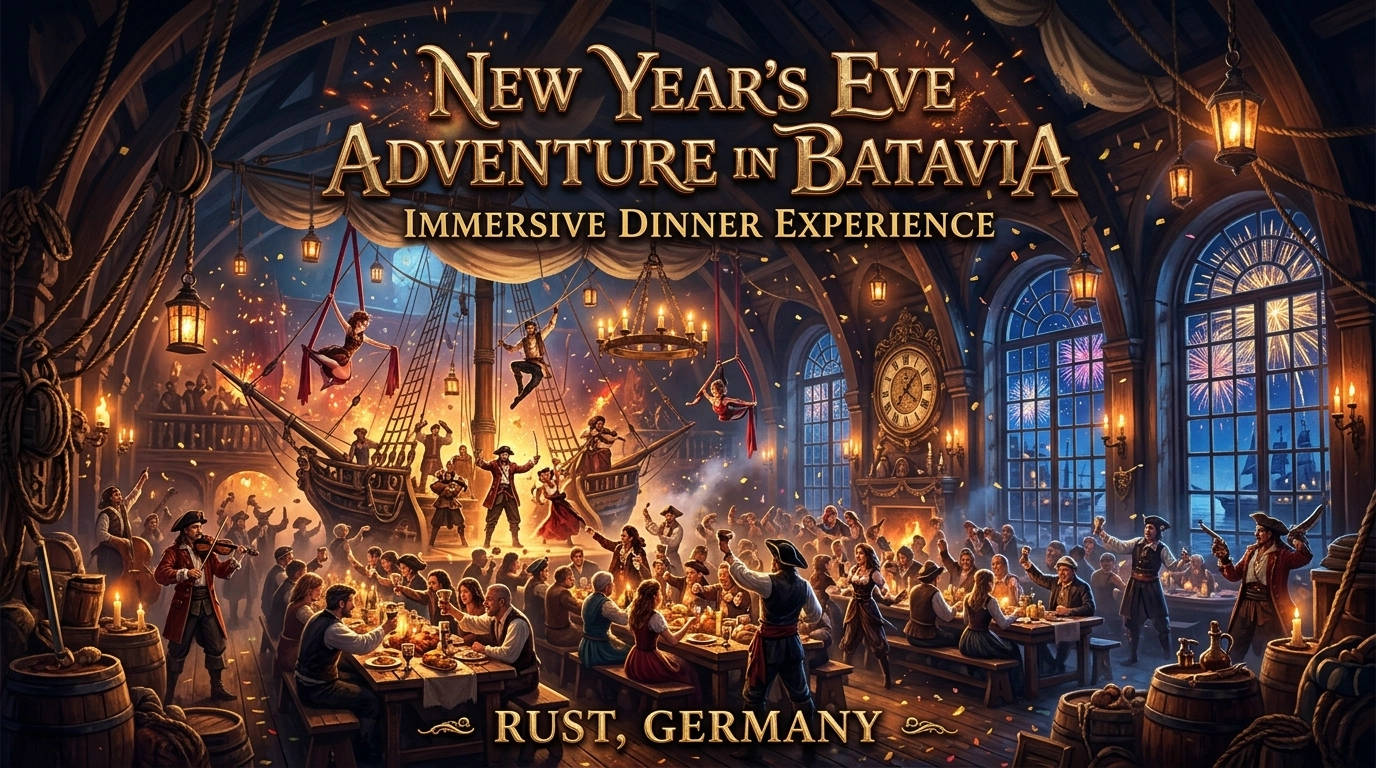 Silvester Adventure in Batavia 2026/2027 – Immersives Dinner-Erlebnis in Rust