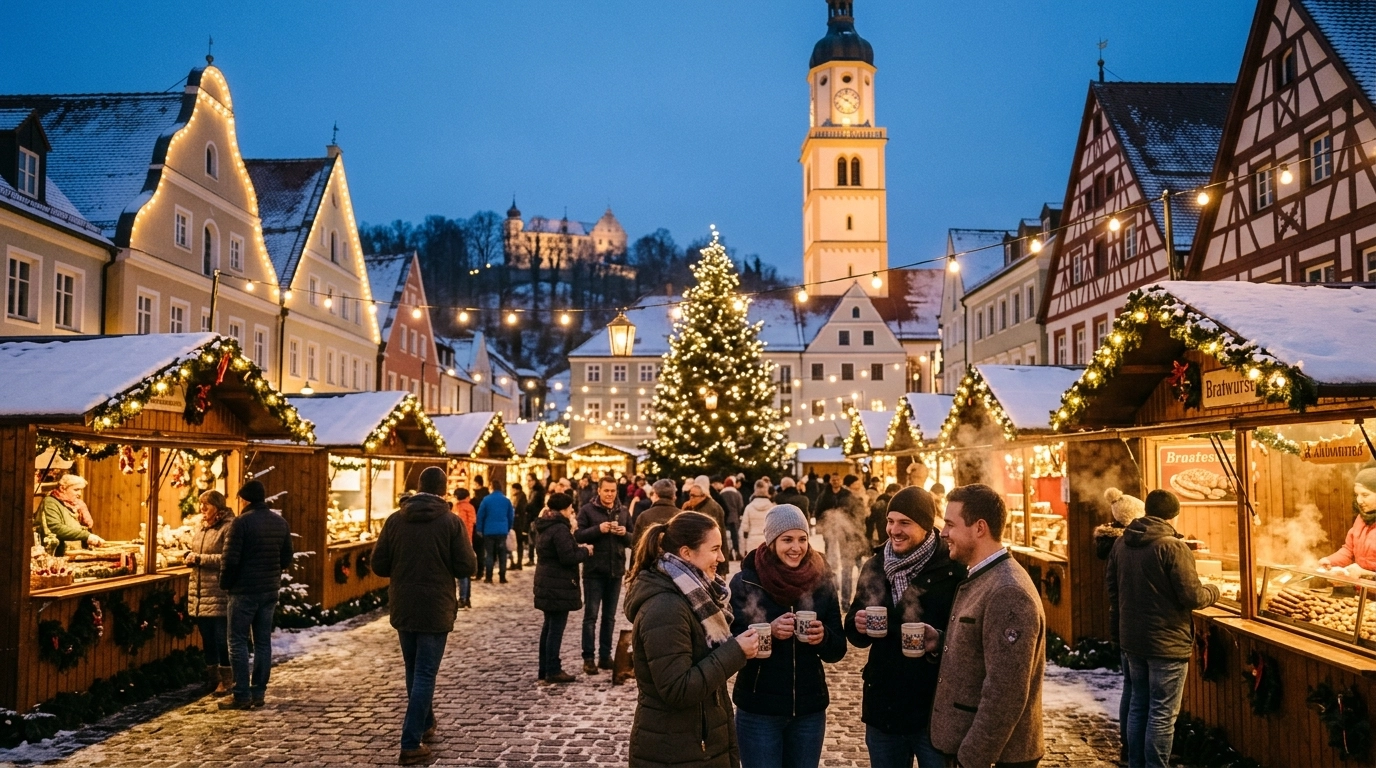 Weihnachtsmärkte Aichach 2026 – Christkindlmarkt, Advent am Feuer & Bratapfelfest