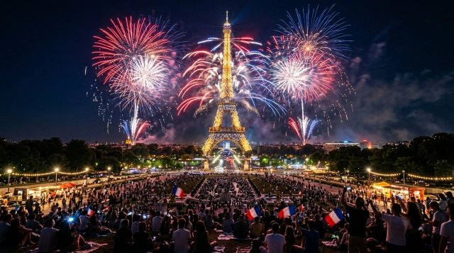 Bastille Day Paris 2027: Feuerwerk am Eiffelturm