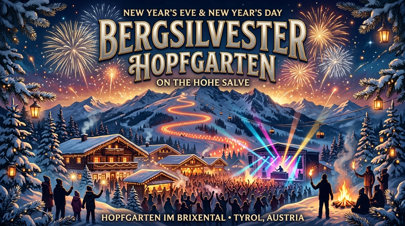 Bergsilvester auf der Hohen Salve 2026 - 2027 – Silvesterparty in Hopfgarten