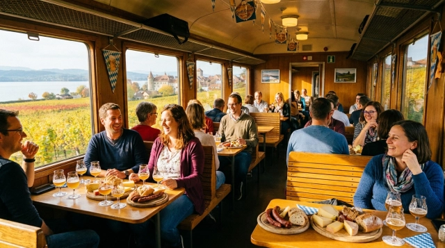 Bier Zug 3-Seen-Region Murten 2026 – Biergenuss im Nostalgiezug