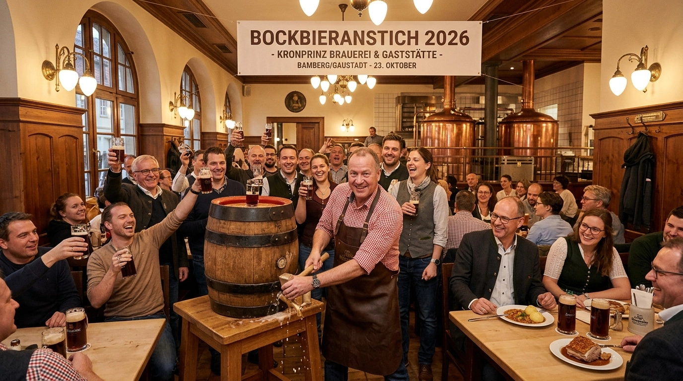 Bockbieranstich 2026: Brauerei Gaststätte Kronprinz Bamberg/Gaustadt