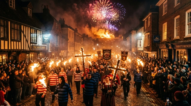 Bonfire Night 2026 in Lewes: Guy Fawkes Feier in England