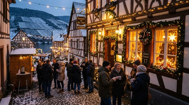 Brauneberger Adventsfenster 2026 in Brauneberg (Mosel) – Termine & Tipps