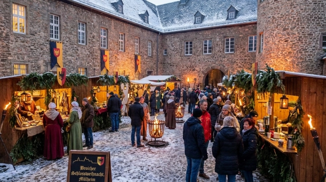 Broicher Schlossweihnacht 2026 – Mittelalter-Weihnachtsmarkt Schloss Broich