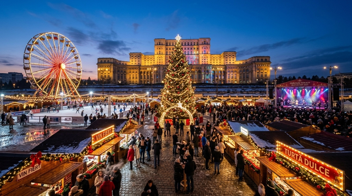 Bukarest Weihnachtsmarkt 2026: Festliches Fest am Verfassungsplatz