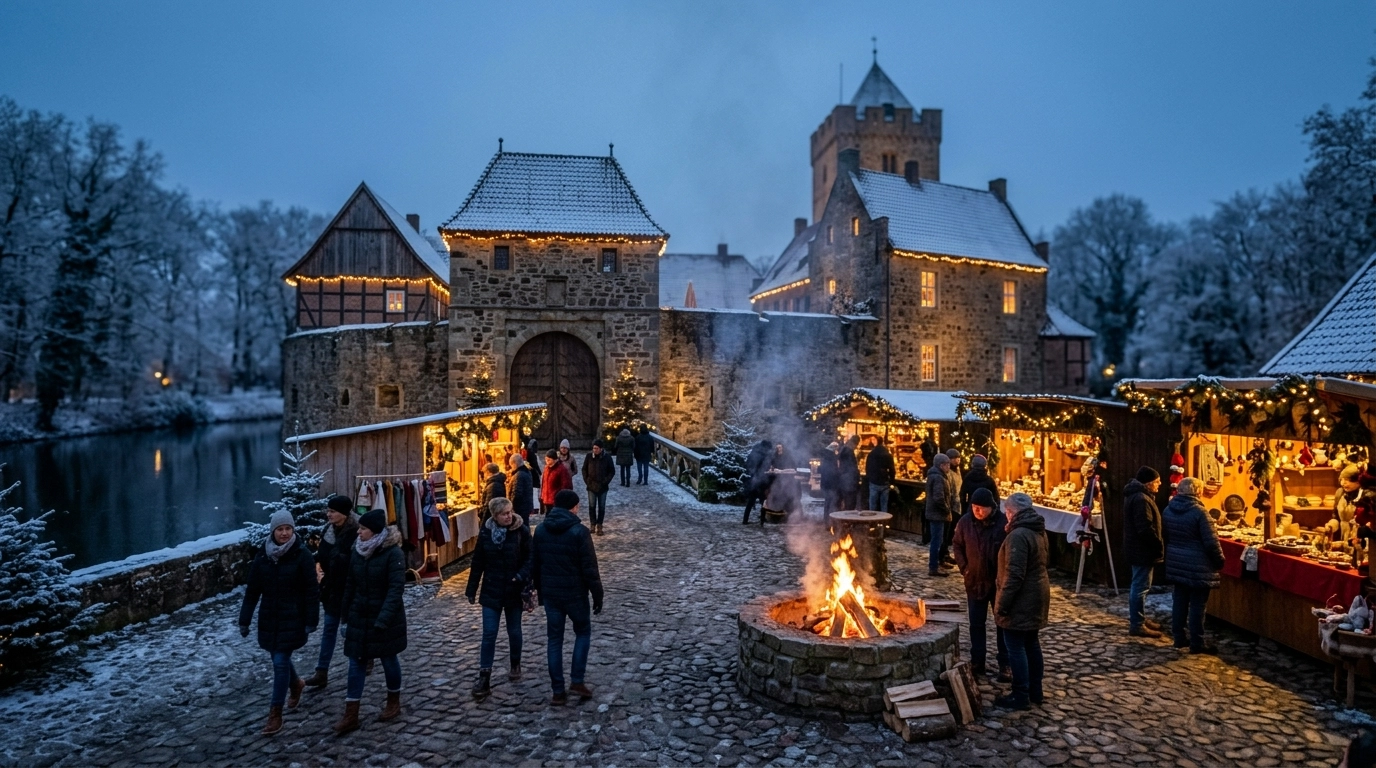 Kunsthandwerkermarkt und Adventszauber auf Burg Blomendal 2026 in Bremen