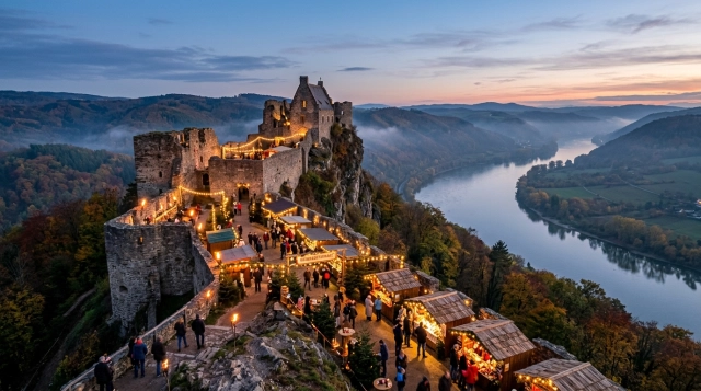 Aggsteiner BURGADVENT 2026: Adventmarkt auf der Burgruine Aggstein