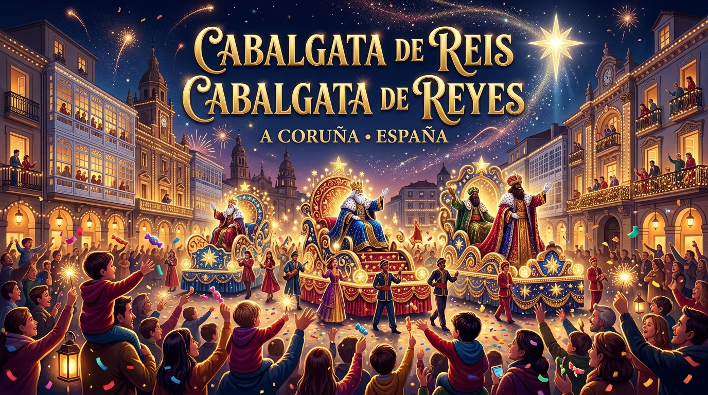 Cabalgata de Reyes 2027 in A Coruña – Drei-Könige-Umzug, Ablauf und Tipps