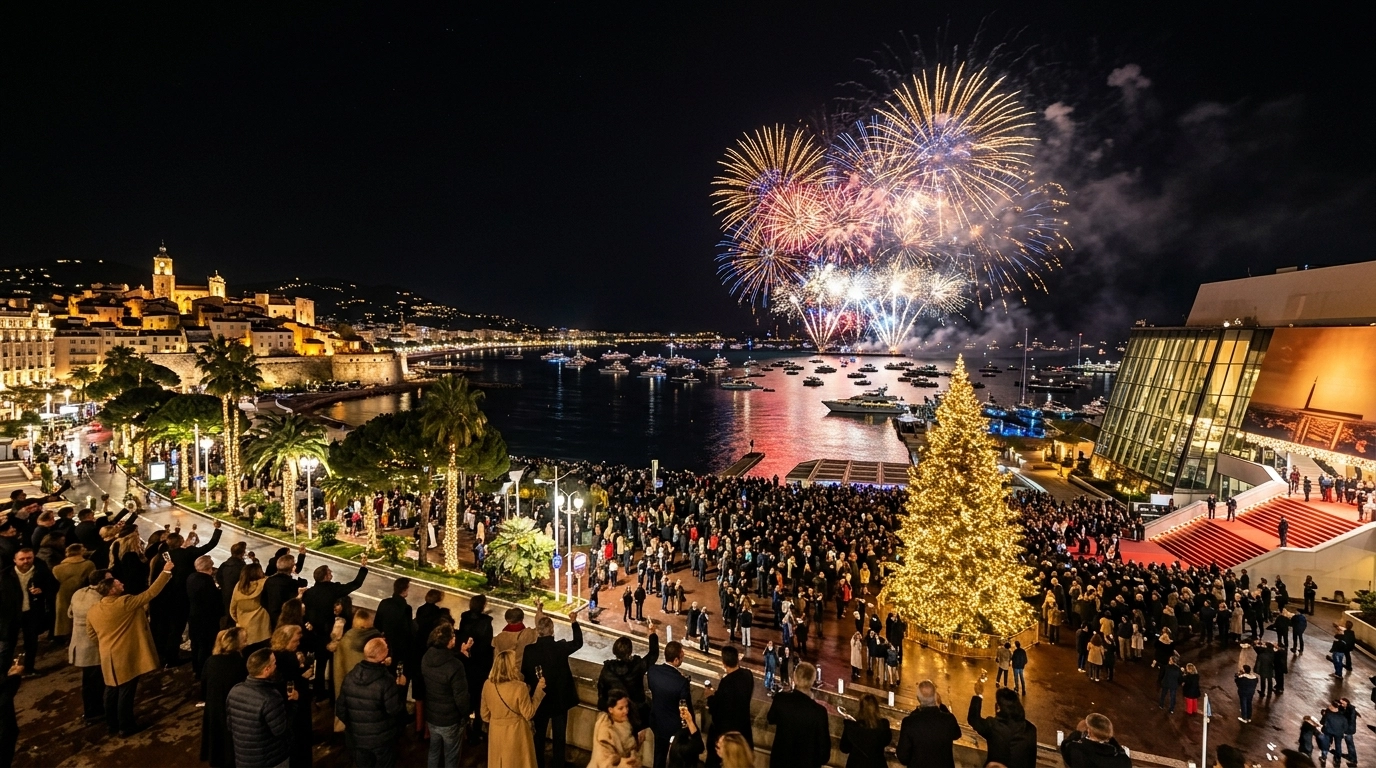 Silvester in Cannes 2026/2027 – Feuerwerk, Programm & Feiern