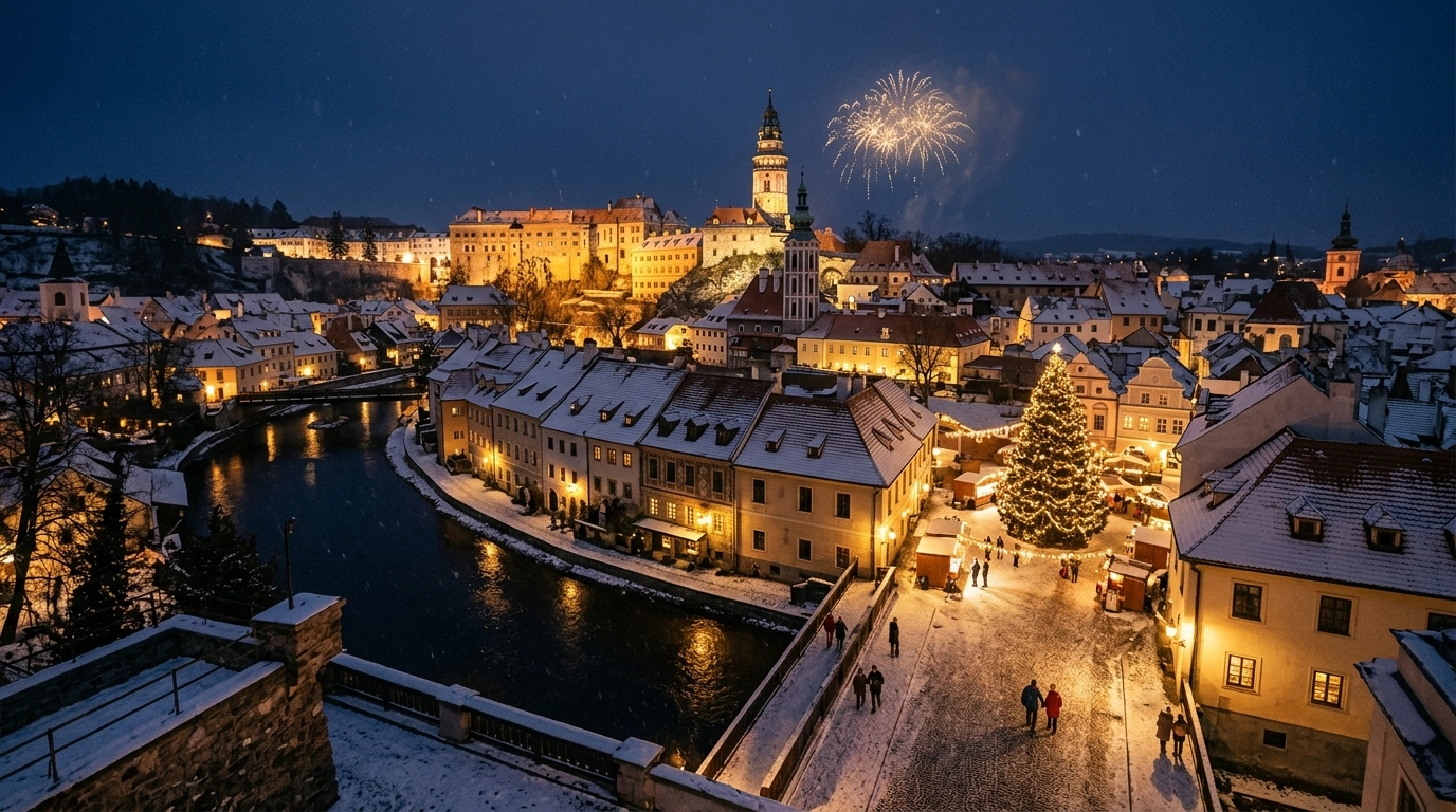 Silvester in Cesky Krumlov (Tschechien) 2026/2027: Feiern, Programm und Tipps