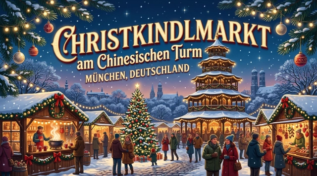 Christkindlmarkt am Chinesischen Turm 2026 – Weihnachtsmarkt im Englischen Garten München