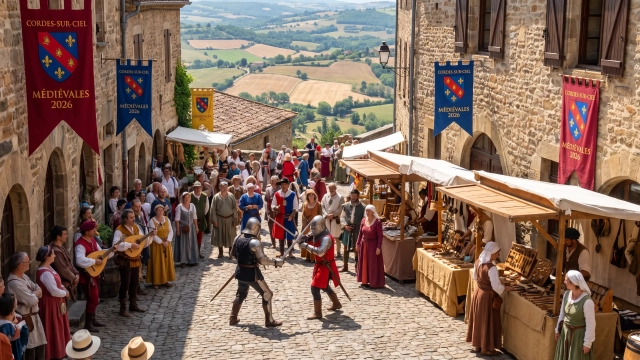 Mittelalterfest Cordes-sur-Ciel 2027 - Programm und Tickets zum Grand Fauconnier