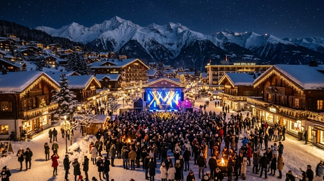 Silvester in Crans-Montana (Schweiz) 2026/2027: Feiern, Programm und Events