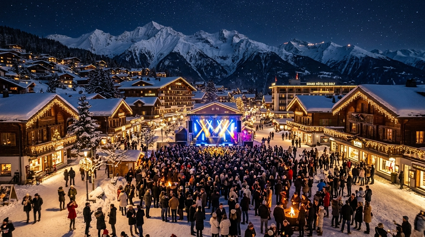 Silvester in Crans-Montana (Schweiz) 2026/2027: Feiern, Programm und Events