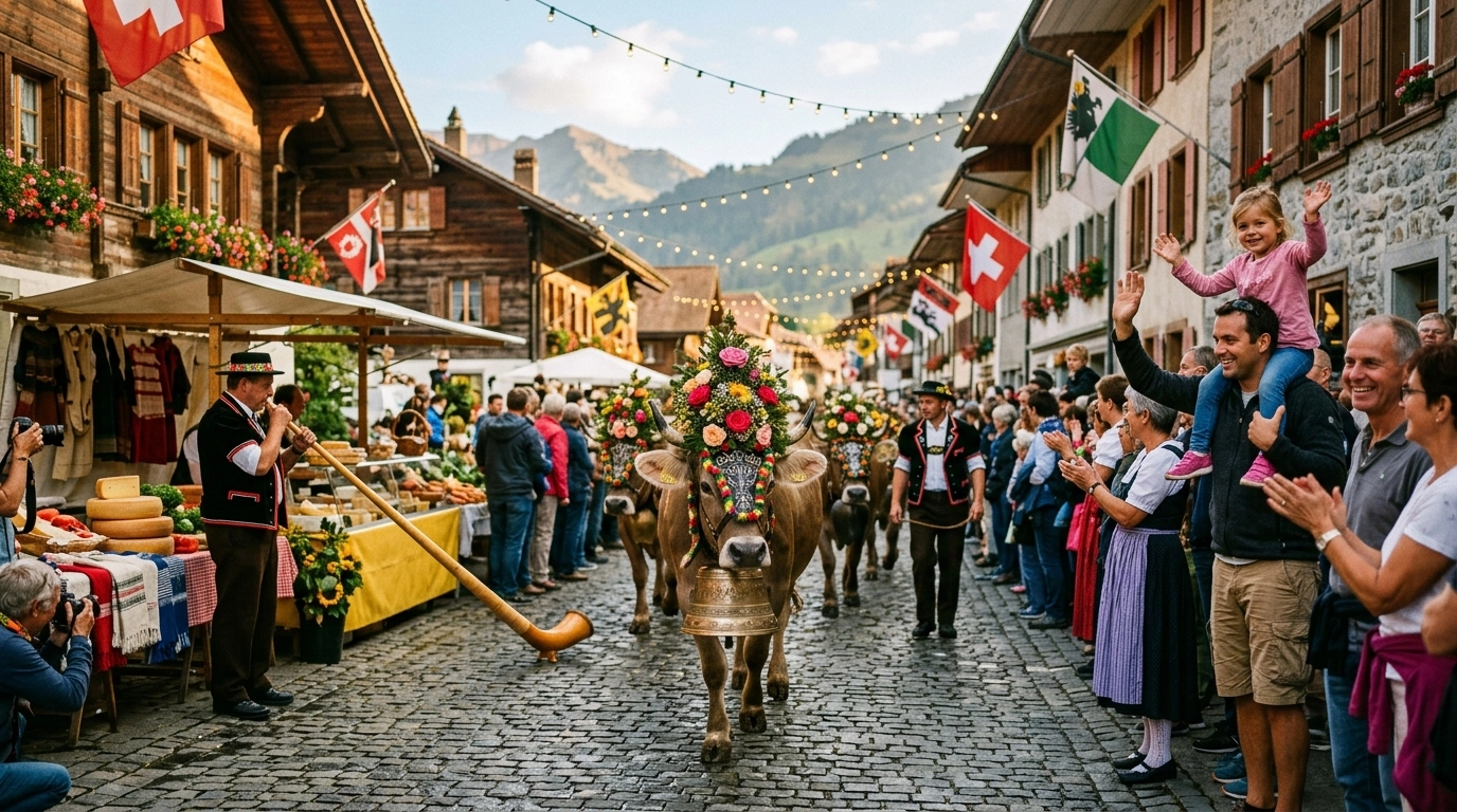 Désalpe Charmey 2026: Traditioneller Alpabzug in der Region Gruyère