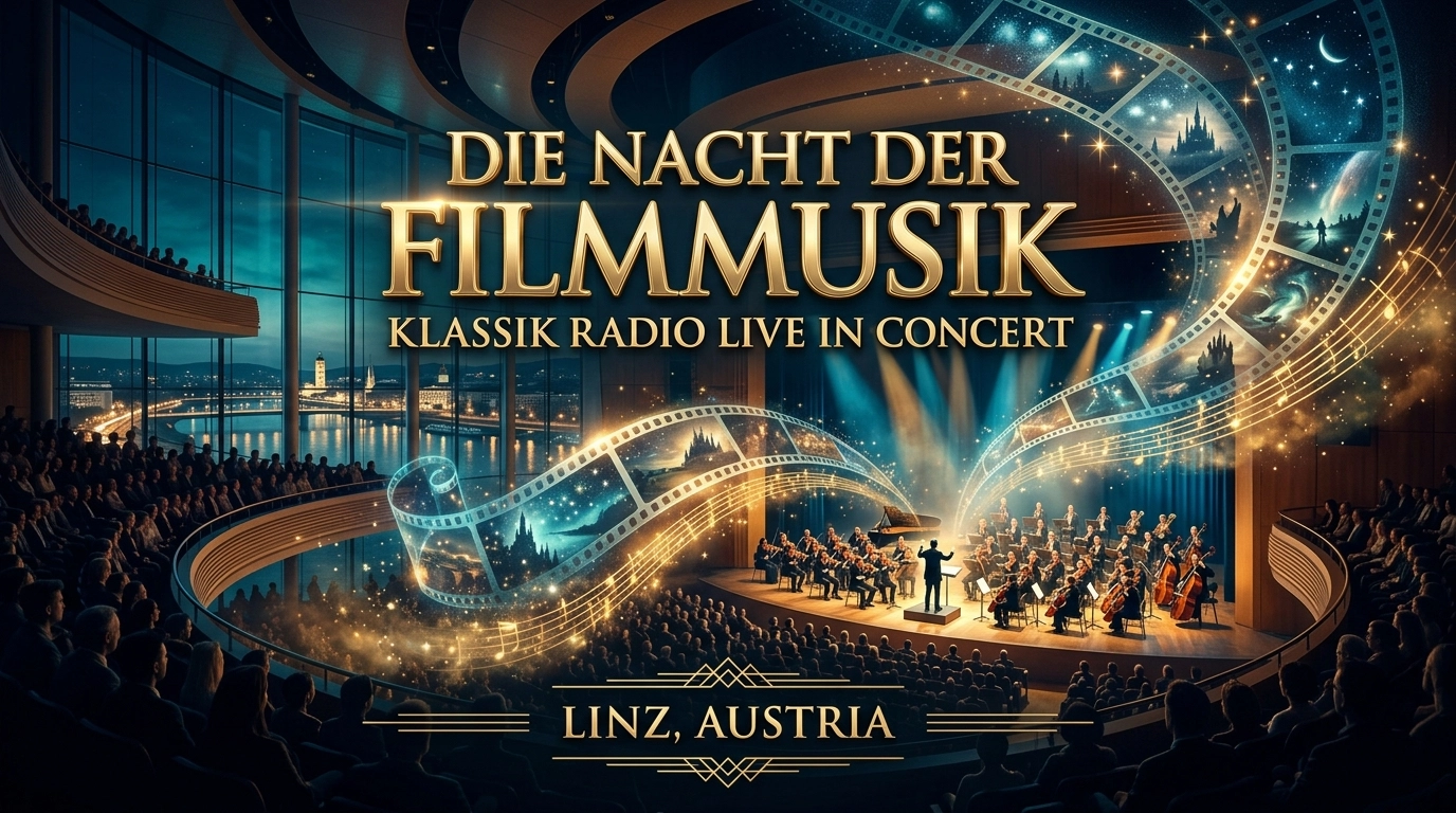 Die Nacht der Filmmusik 2026: Klassik Radio Live in Concert im Brucknerhaus Linz