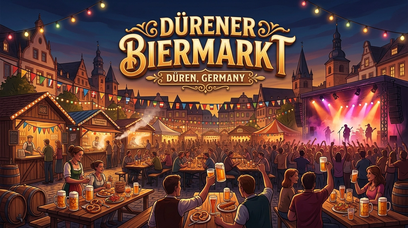 Dürener Biermarkt 2027 – Internationale Biere und Livemusik in Düren