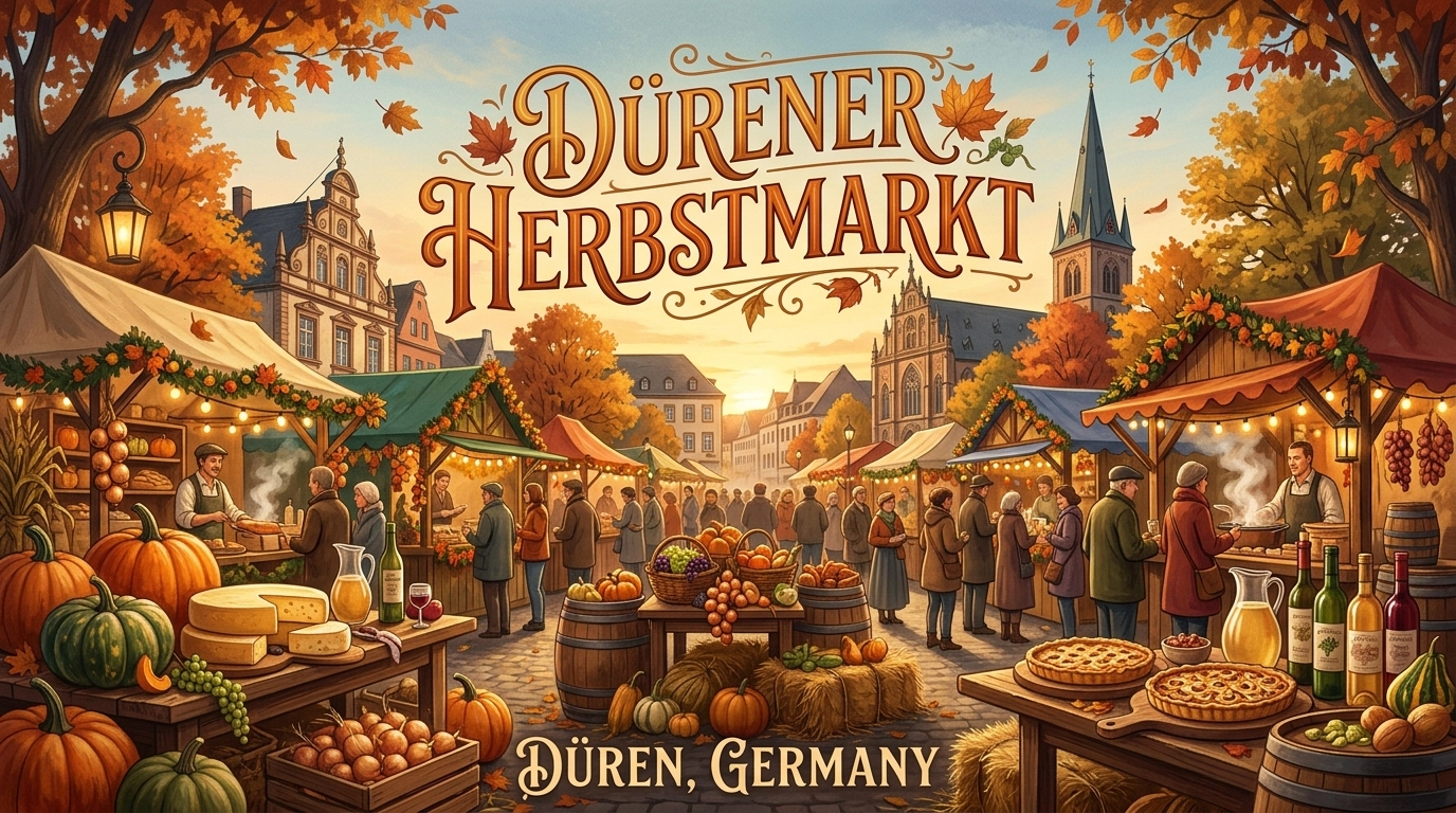 Dürener Herbstmarkt 2027 – Herbstgenuss in der Innenstadt von Düren