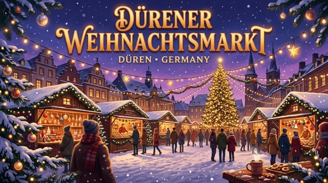 Dürener Weihnachtsmarkt 2026 – Lichter, Glühwein & Handwerk in Düren