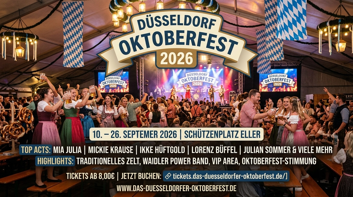 Düsseldorfer Oktoberfest 2026: Termine, Programm und Tickets