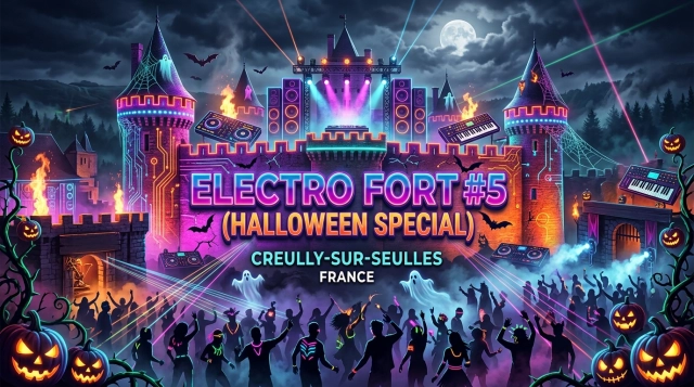 Electro Fort #5 Halloween Creully-sur-Seulles 2026 – Elektro-Nacht im Schloss