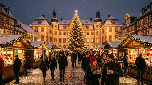 Erbacher Schlossweihnacht in Erbach (Odenwald) 2026: Weihnachtsmarkt Programm & Infos