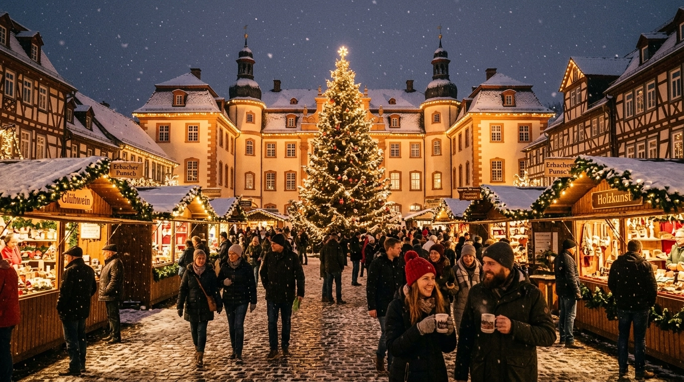 Erbacher Schlossweihnacht in Erbach (Odenwald) 2026: Weihnachtsmarkt Programm & Infos