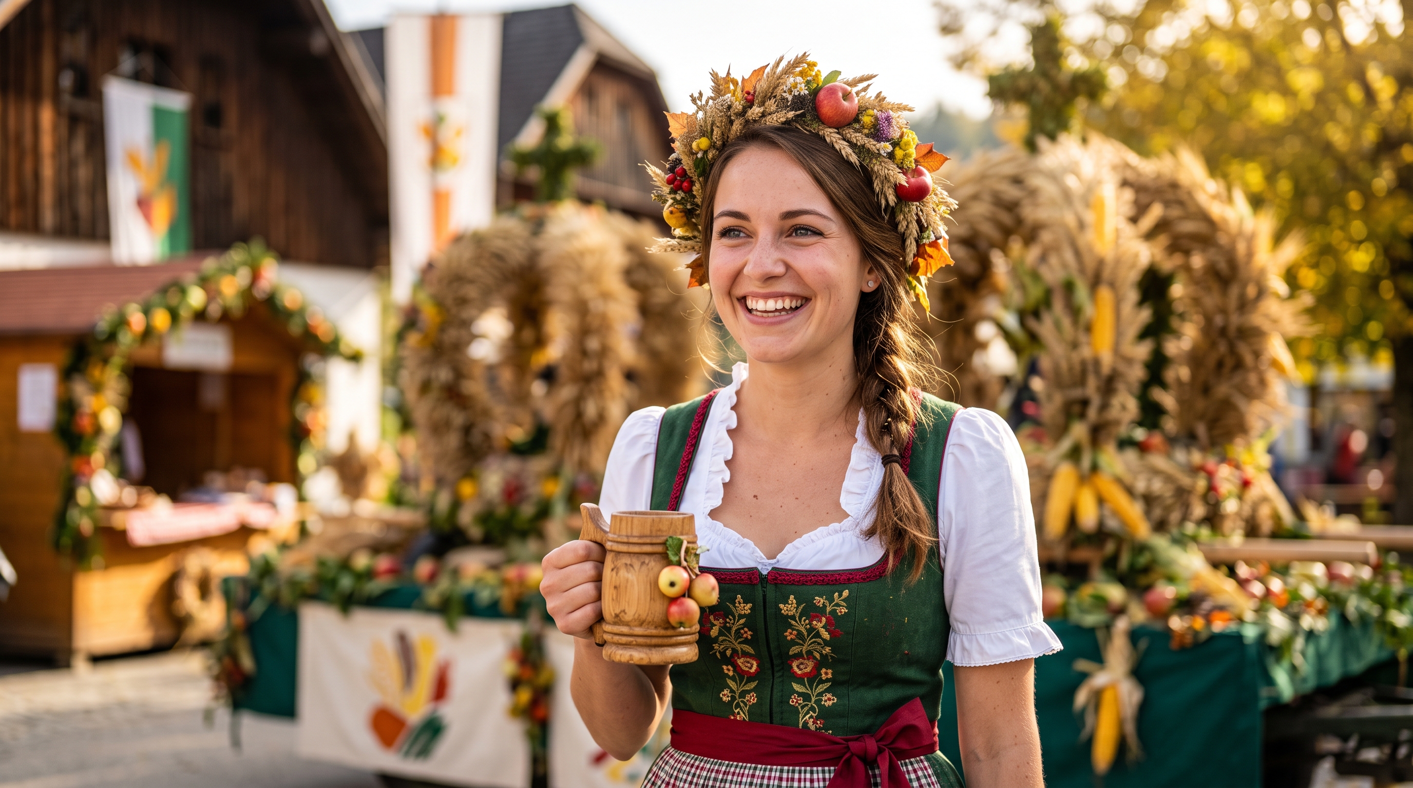 Erntedankfest im Mostviertel 2026: Erntekrone, Umzüge und Apfelsaft