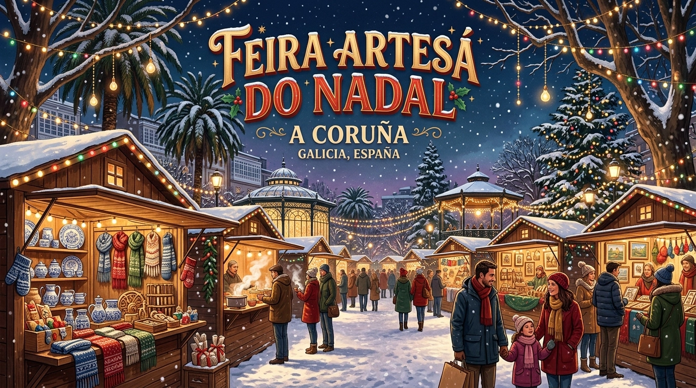 Feira Artesá do Nadal 2026/2027 – Weihnachtsmarkt in A Coruña
