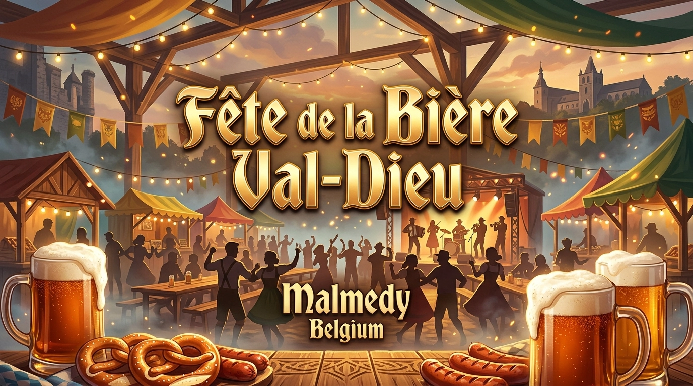 Fête de la Bière Val-Dieu 2026 in Malmedy (Belgien) – Bierfest & Oktoberfest-Stimmung