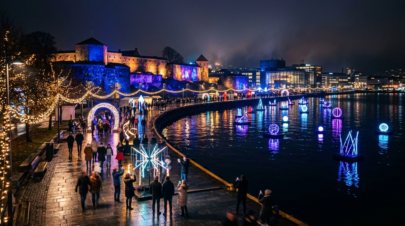 Fjord Oslo Lichtfestival 2026: Kunst und Licht am Hafen