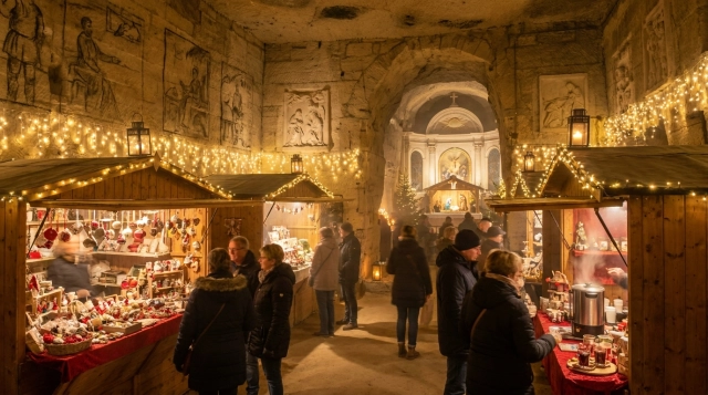 Fluweelengrot Weihnachtsmarkt 2026 in Valkenburg (Niederlande) – Termine, Tickets & Tipps