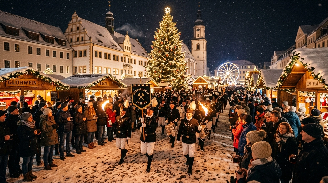 Freiberger Christmarkt 2026 – Termine, Bergparade & Highlights