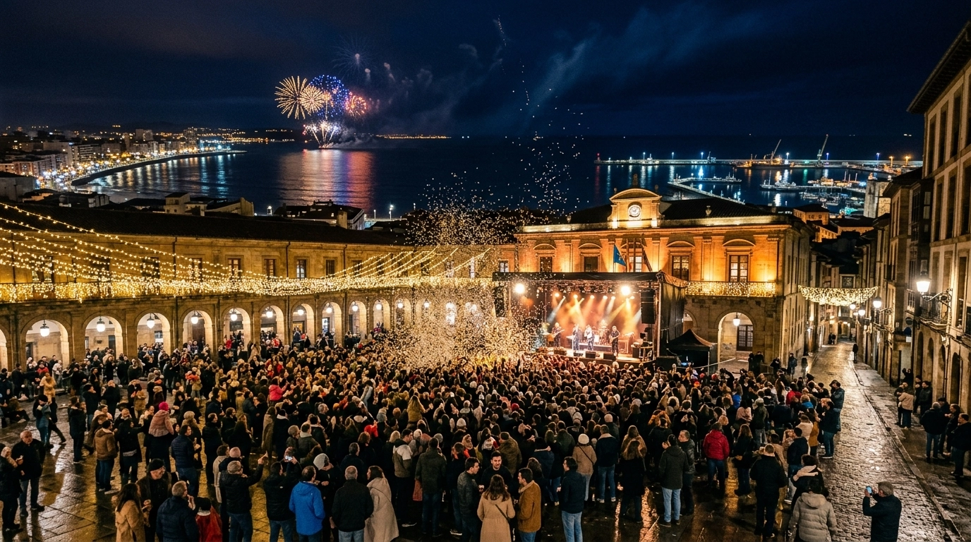Silvester in Gijon (Spanien) 2026/2027: Feiern, Programm und Highlights