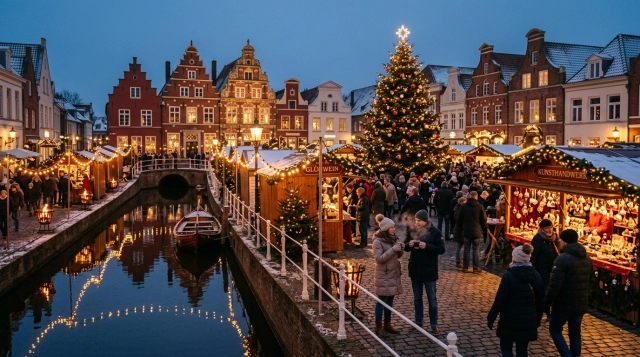 Friedrichstädter Grachtenweihnacht 2026: Weihnachtsmarkt an den Grachten