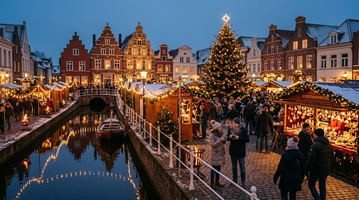 Friedrichstädter Grachtenweihnacht 2026: Weihnachtsmarkt an den Grachten