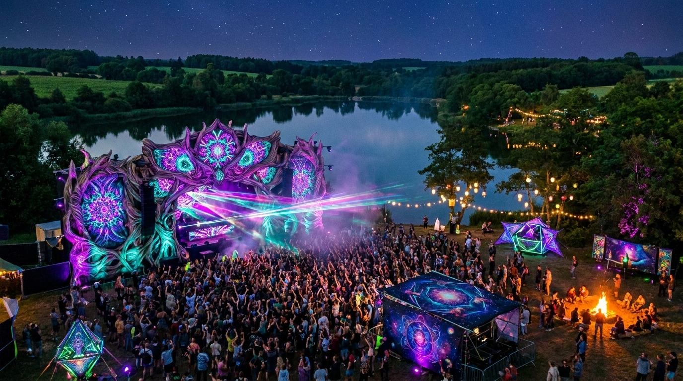 Hadra Trance Festival 2027: Psytrance am Vieure See in Frankreich