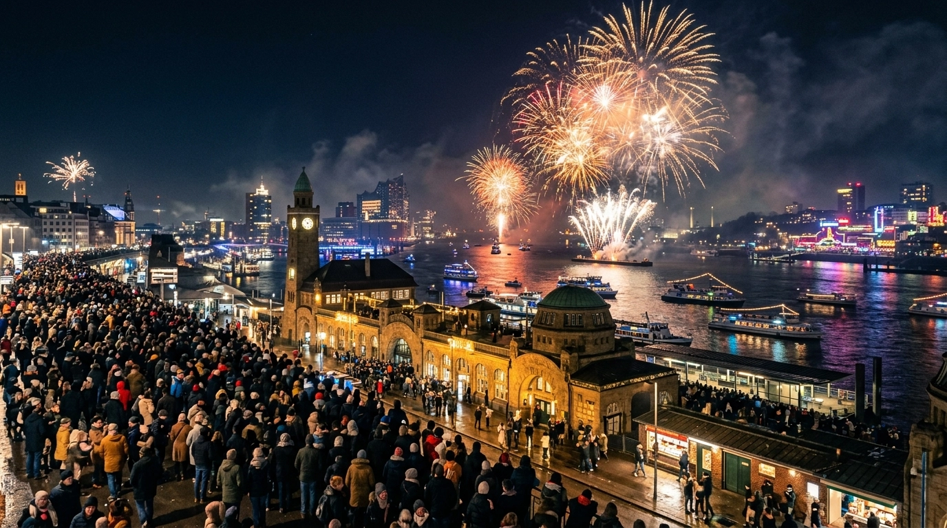 Silvester in Hamburg 2026/2027 – Feuerwerk am Hafen