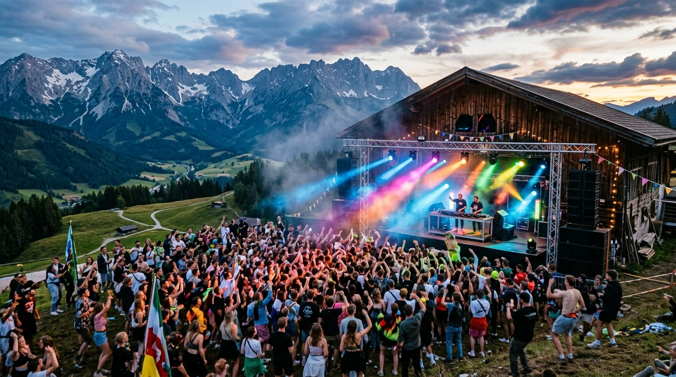 Hertzrasen Festival Hinterglemm 2027: Techno und Drum and Bass in den Bergen