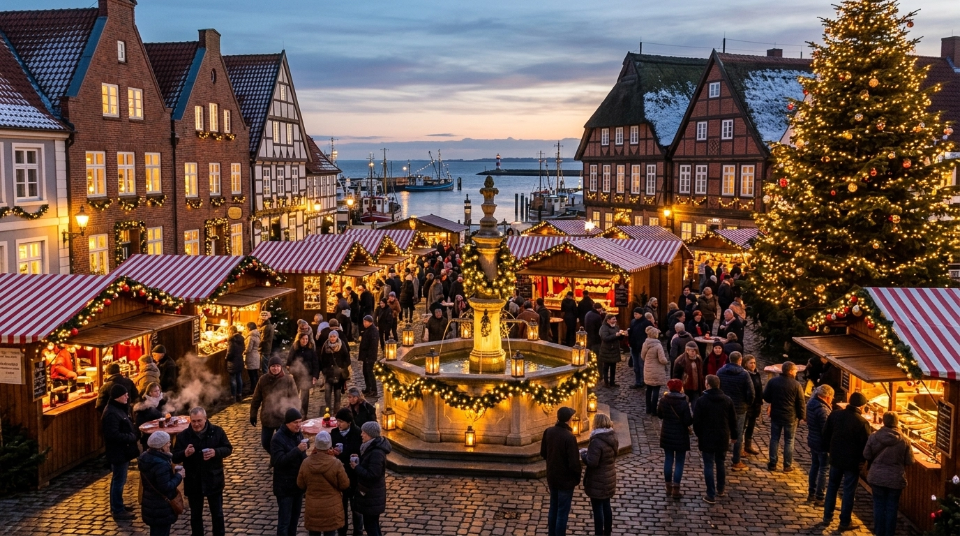 Husumer Weihnachtsmarkt 2026: Weihnachtstied in der Stadt am Meer