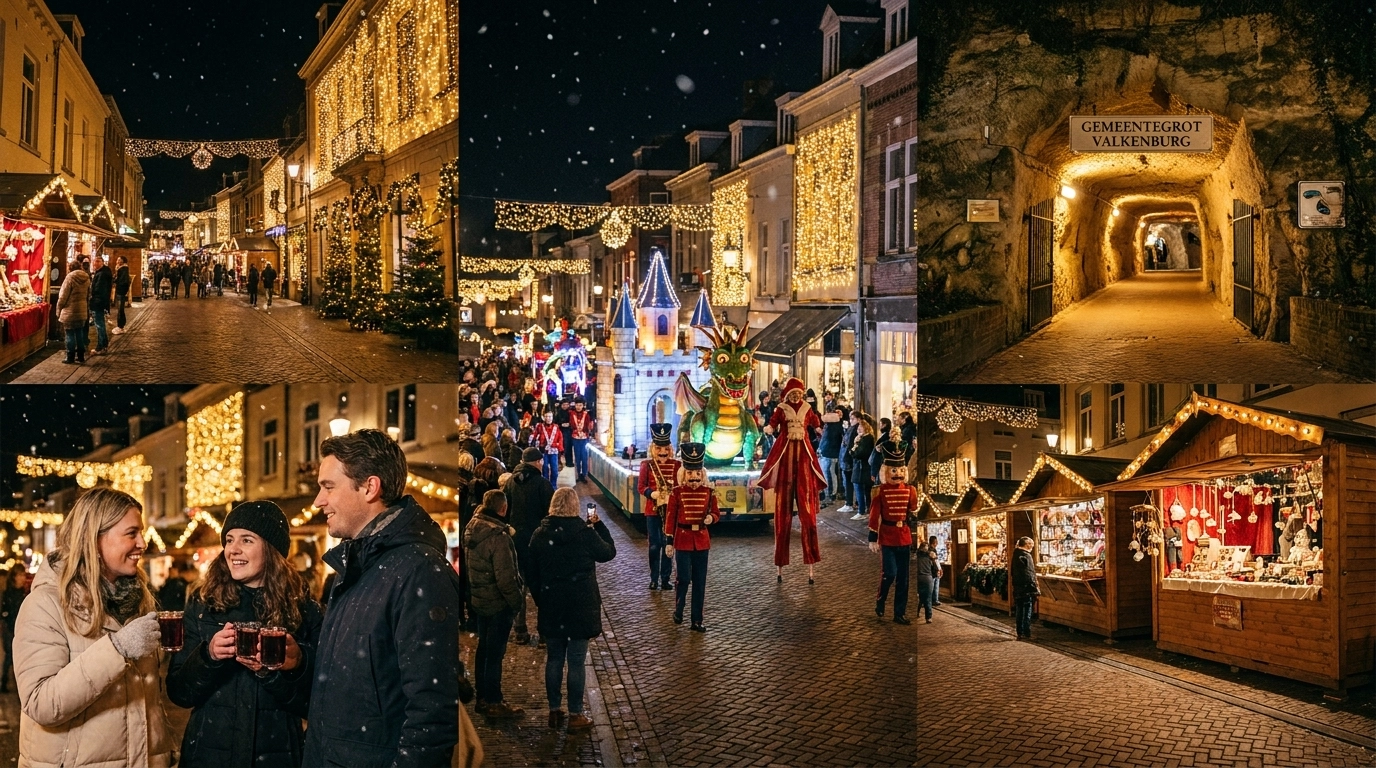 Kerststad Valkenburg 2026/2027 in Valkenburg (Niederlande) – Termine, Grotten & Parade
