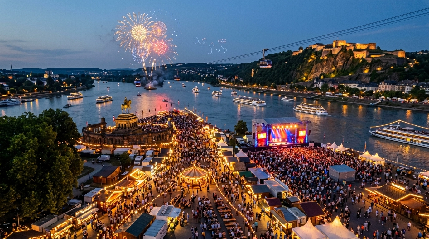 Koblenzer Sommerfest 2027: Rhein in Flammen am Deutschen Eck
