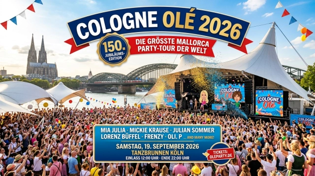 Köln Olé 2026: Termin, Line up und Tickets am Tanzbrunnen