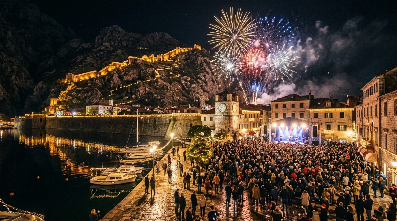 Silvester & Neujahr in Kotor 2026/2027: Feiern & Programm