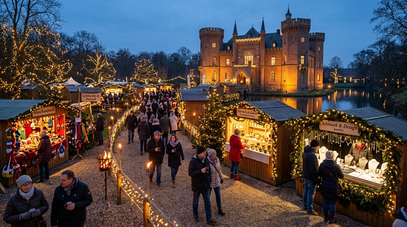 Kunsthandwerker-Weihnachtsmarkt Schloss Moyland Bedburg-Hau 2026