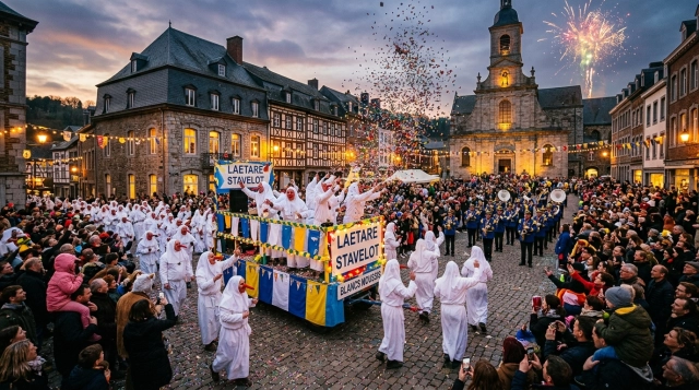 Laetare de Stavelot 2027: Karneval der Blancs Moussis in Belgien
