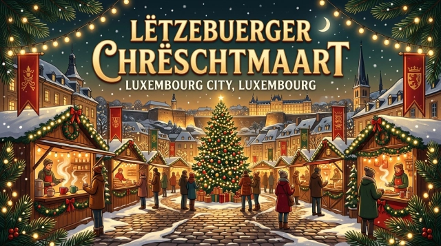 Lëtzebuerger Chrëschtmaart 2026/2027 in Luxemburg – Traditioneller Weihnachtsmarkt Place d’Armes