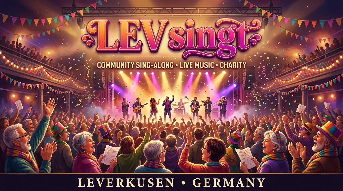Lev singt 2027 – XXL-Mitsingkonzert im Forum Leverkusen